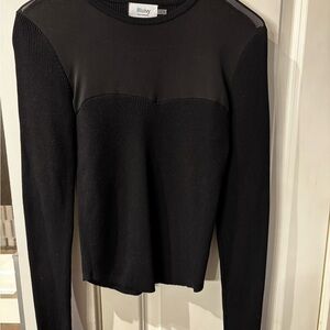 Bluivy Women's Elegant Black Long Sleeve Top